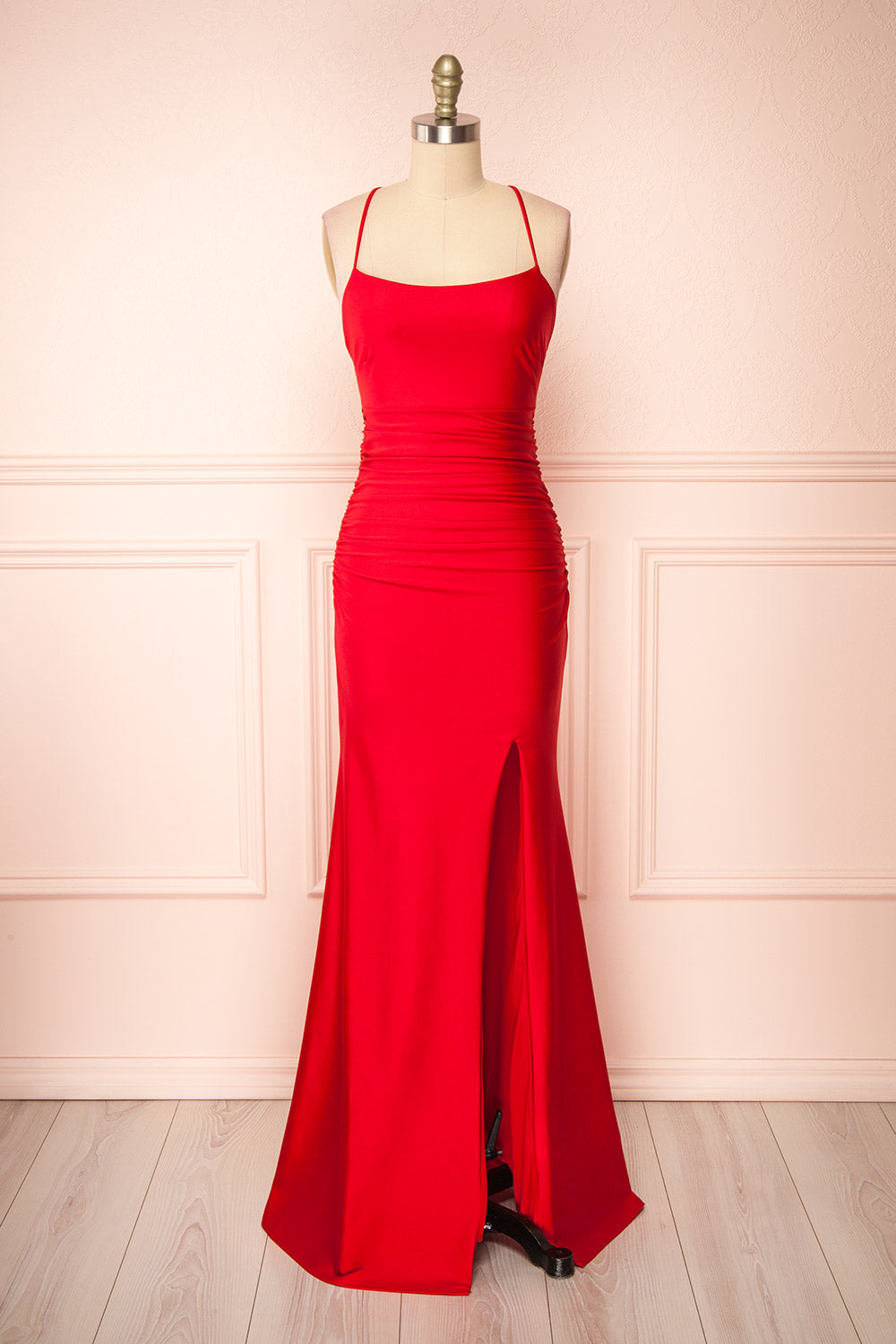 Sonia Red | Mermaid Maxi Dress with Slit