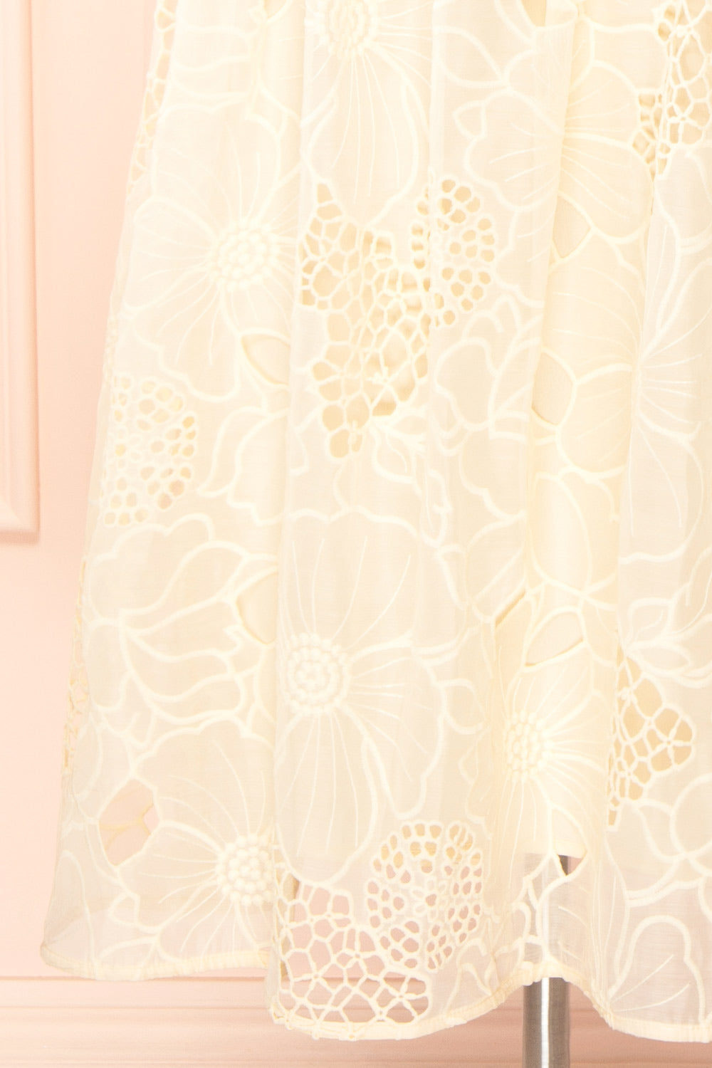 Sookie | Beige Floral Openwork Dress