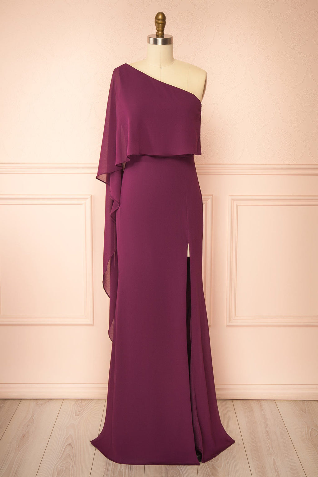 Sorix Purple | Maxi One-Shoulder Dress with Slit