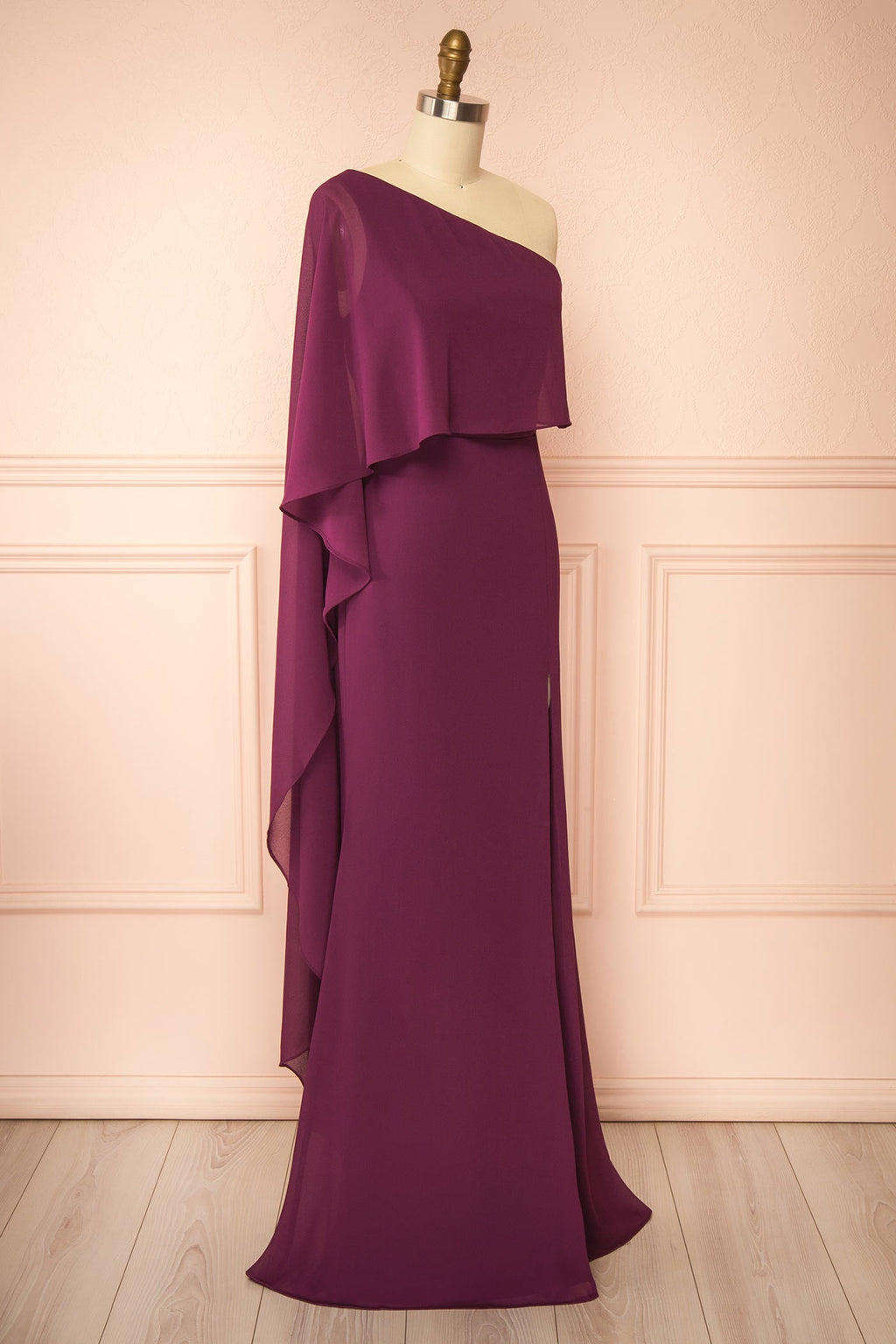 Sorix Purple | Maxi One-Shoulder Dress with Slit
