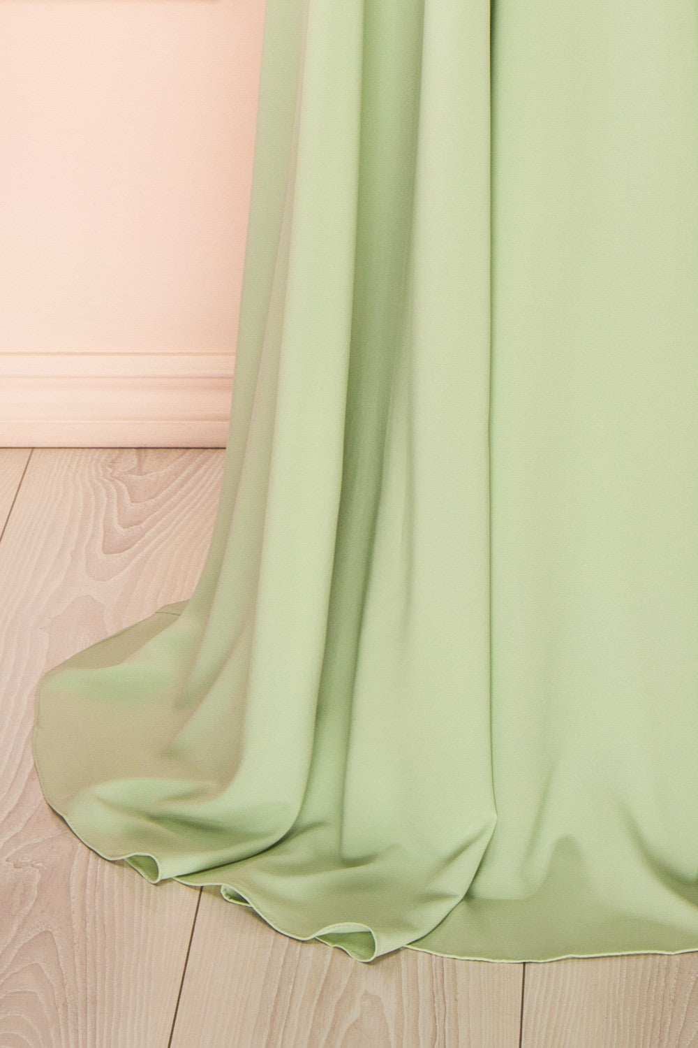 Syana Sage | Long Chiffon Corset Dress with Scarf