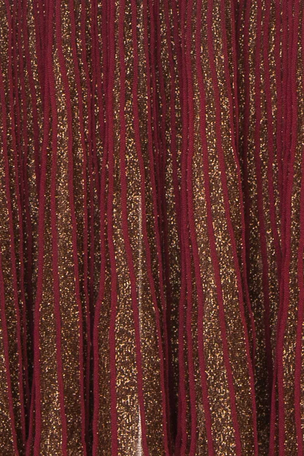 Takanori | Burgundy Sleeveless Ribbed Knit Dress