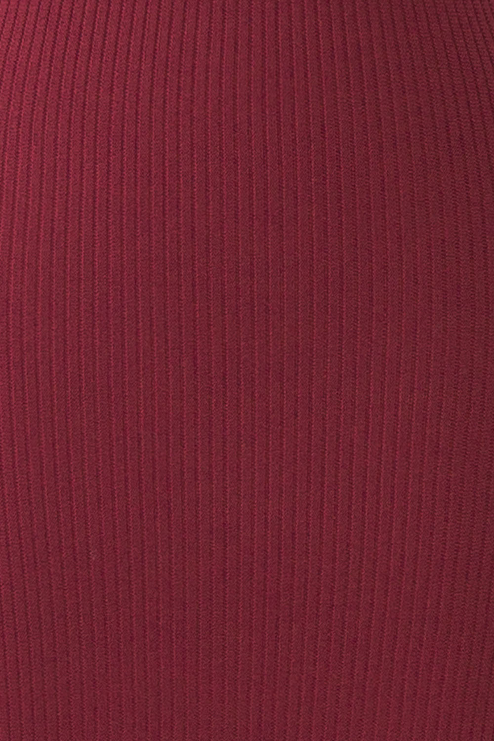 Takanori | Burgundy Sleeveless Ribbed Knit Dress