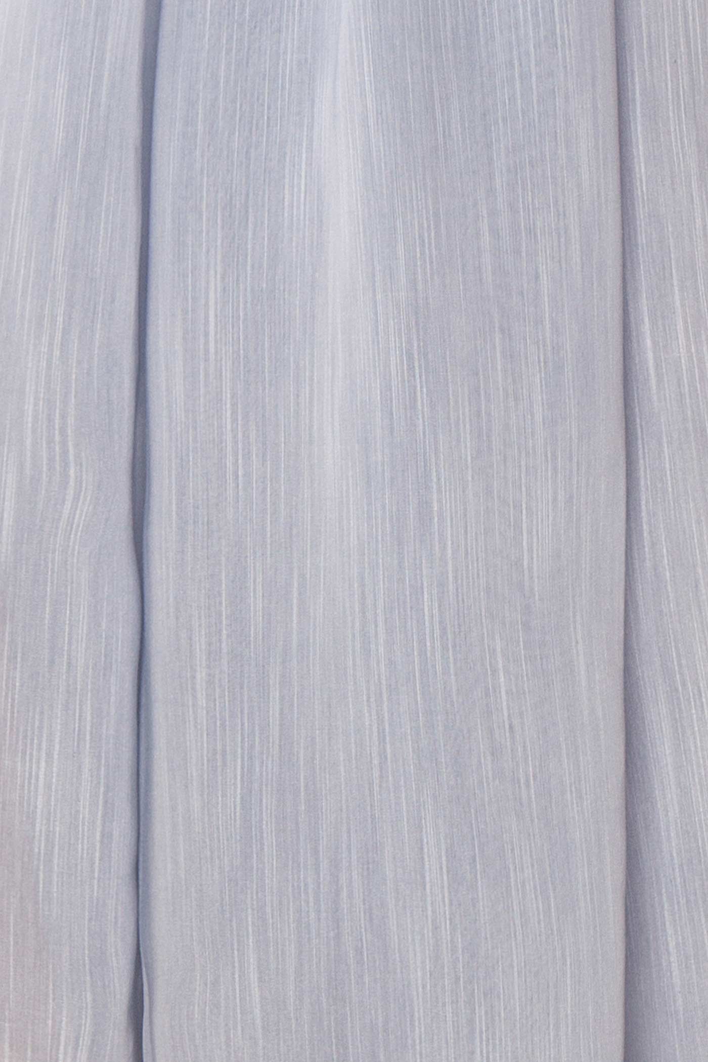 Tavila | Blue Textured Chiffon Maxi Dress with Gathered Bust