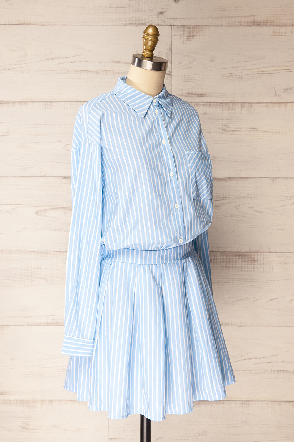 Teramo Blue | Short A-Line Striped Dress