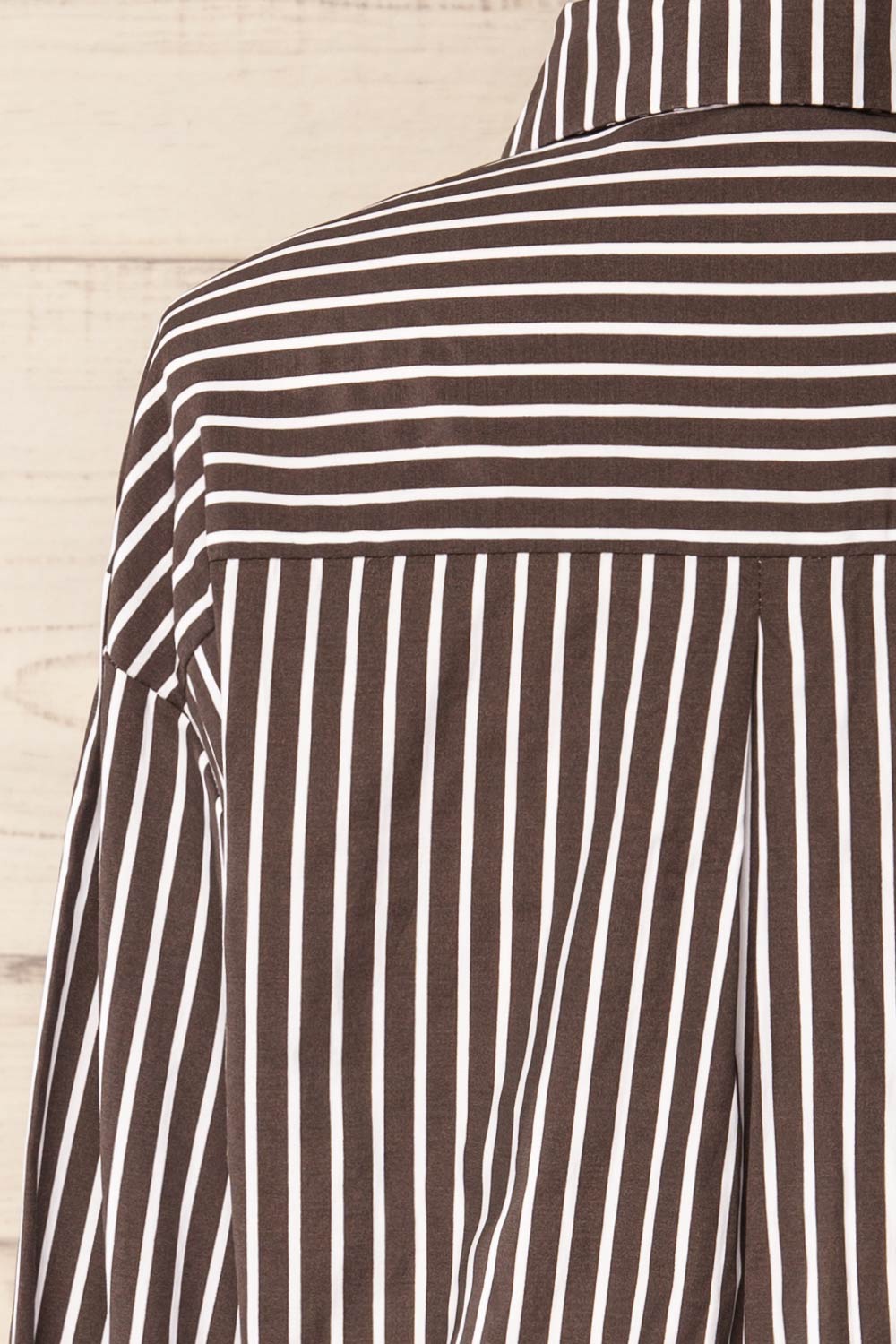 Teramo Brown | Short A-Line Striped Dress