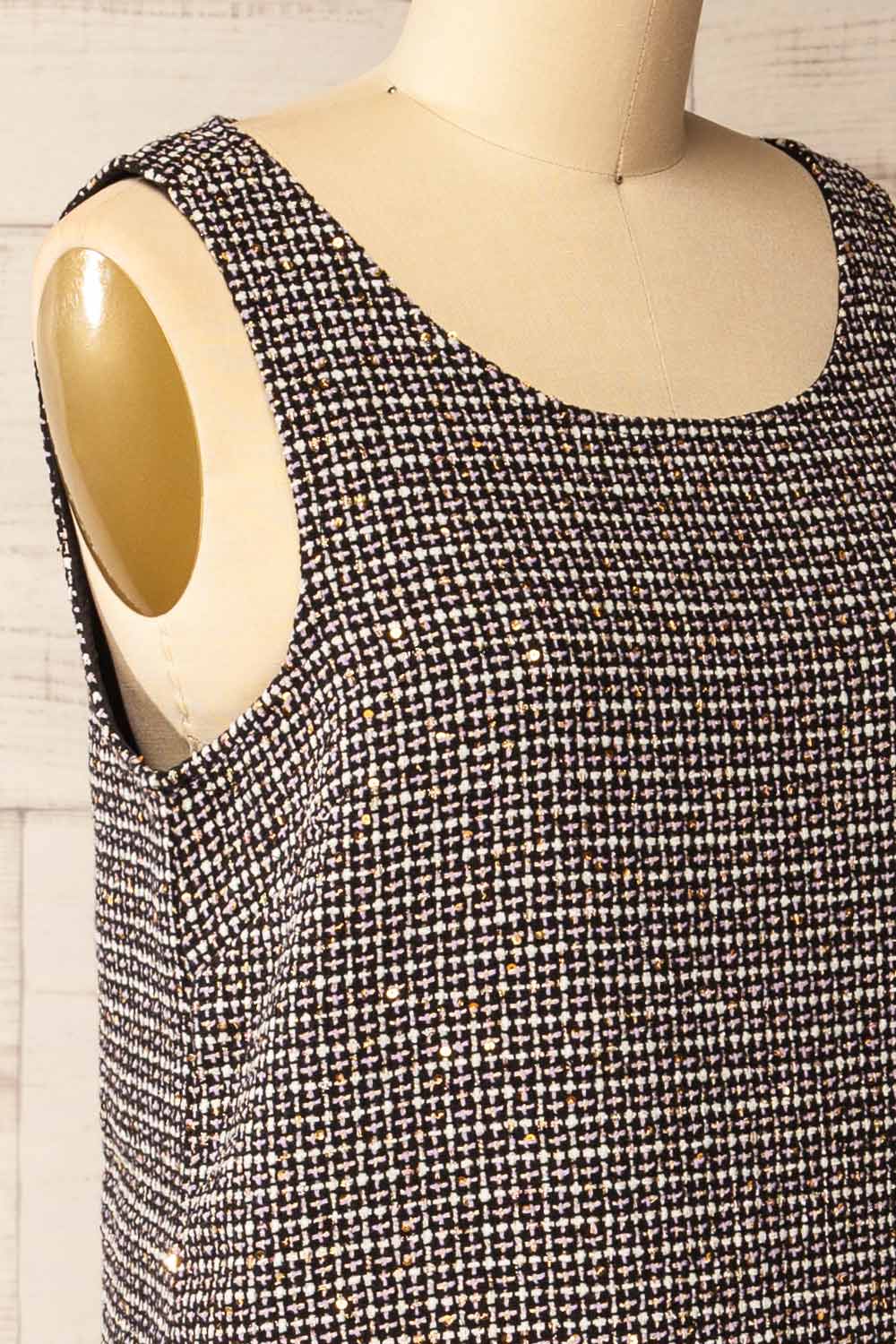 Theotiste | Short Sparkling Tweed Dress
