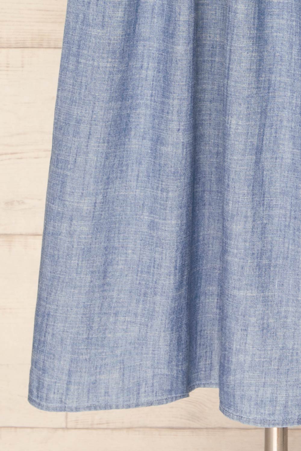Tiannah | Blue Denim Midi Dress with Pockets
