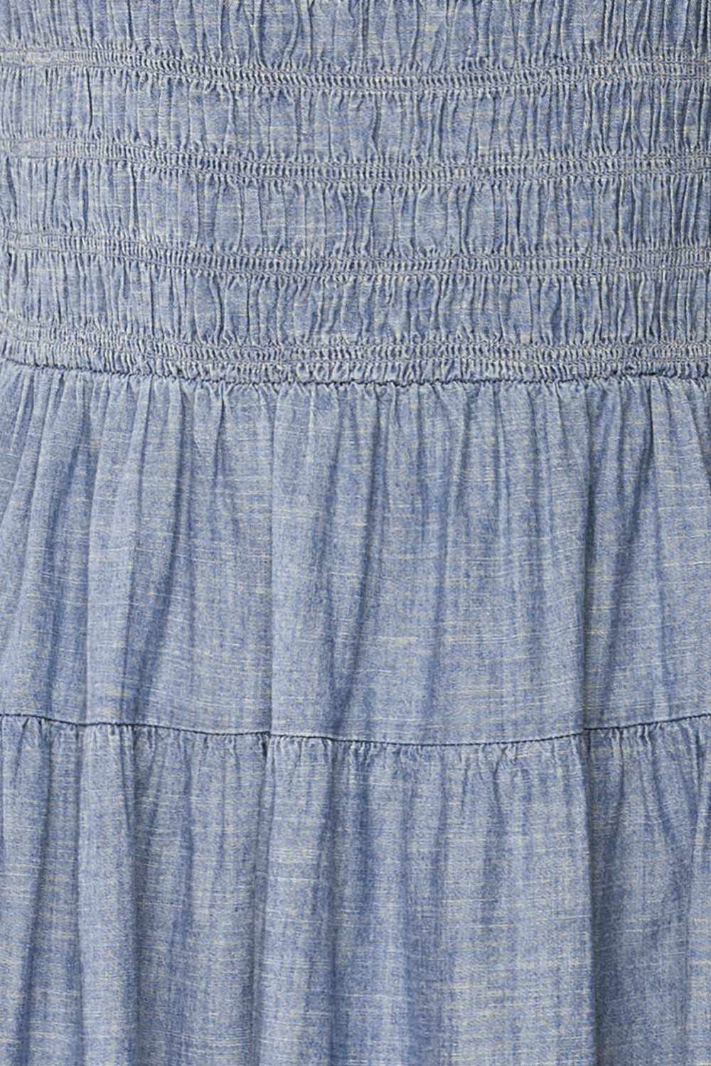 Tiannah | Blue Denim Midi Dress with Pockets