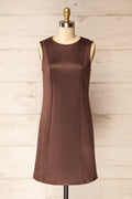 Tilche | Brown Short Suede Dress