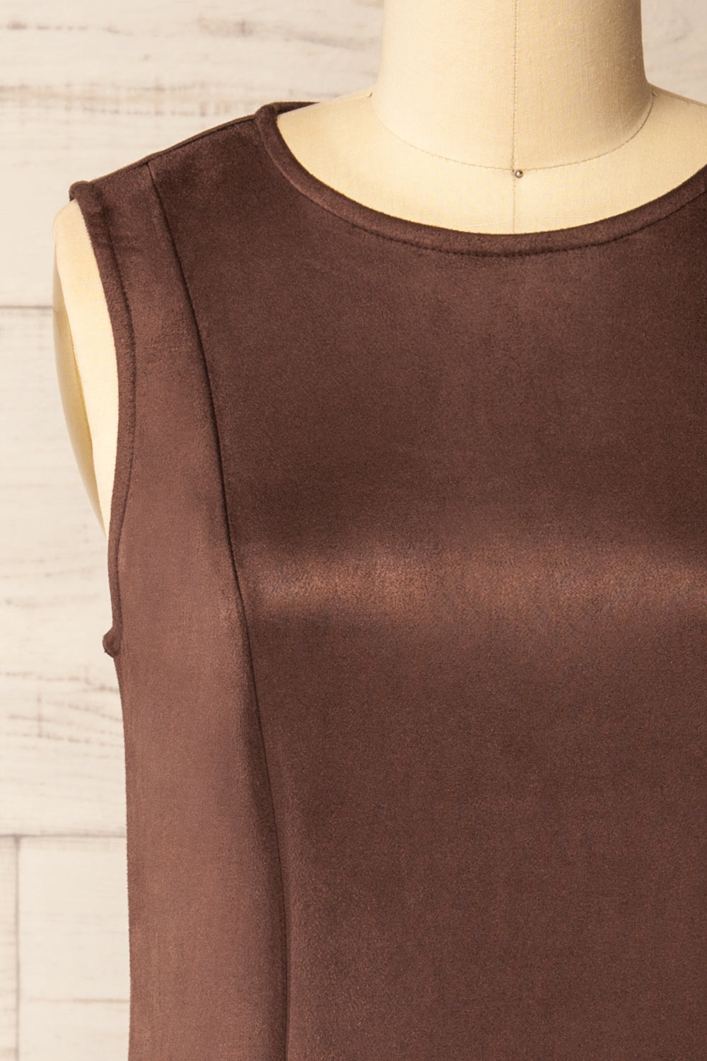Tilche | Brown Short Suede Dress