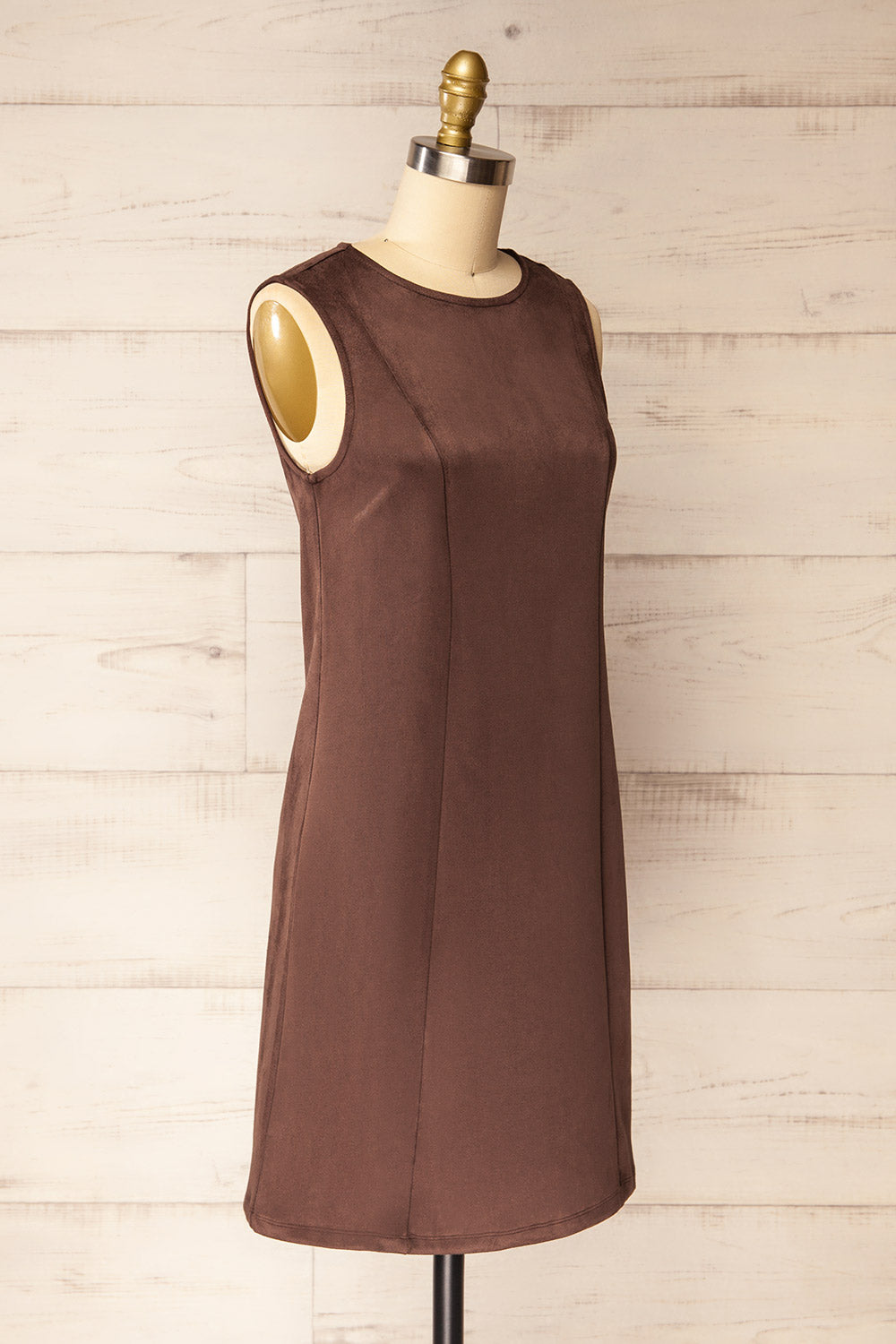 Tilche | Brown Short Suede Dress