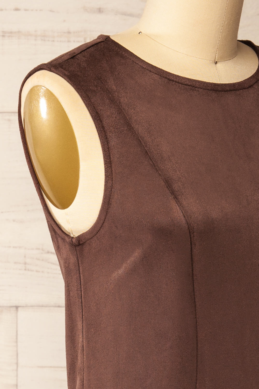 Tilche | Brown Short Suede Dress