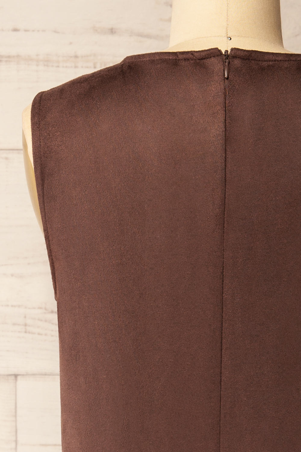 Tilche | Brown Short Suede Dress