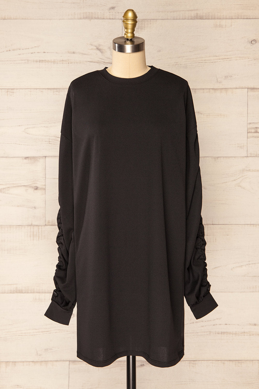 Torrejon | Short Dress w/ Ruched Sleeves
