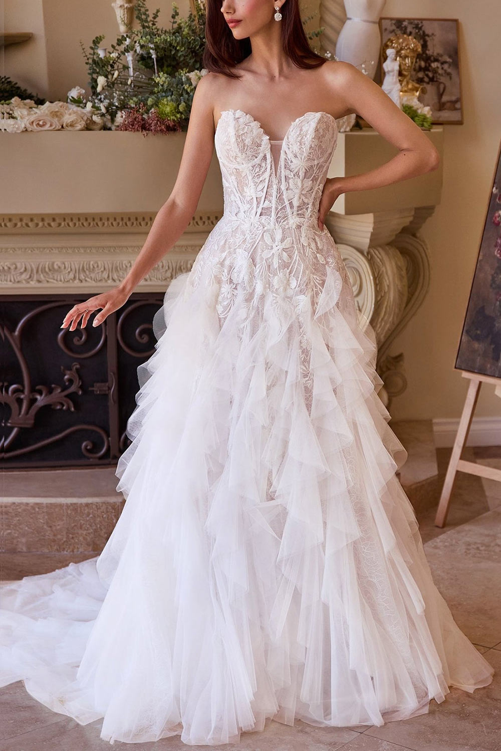 Trinity | Drop Waist Wedding Gown with Corset