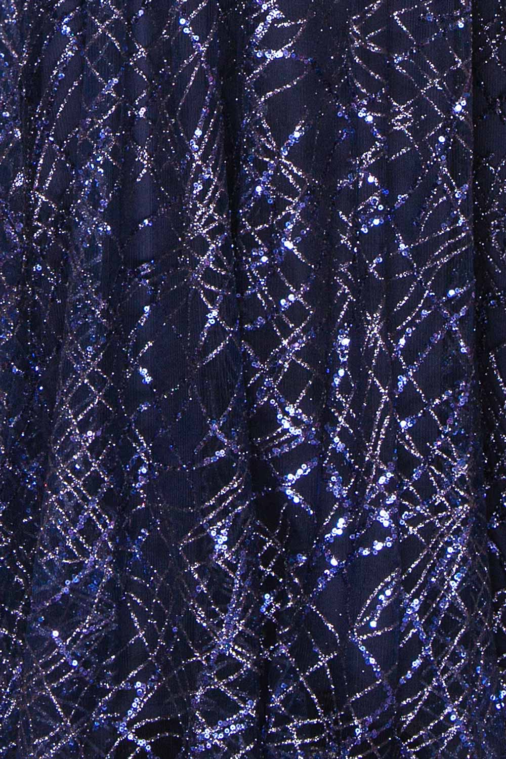 Tyffen Navy | Navy Sequin Maxi Dress