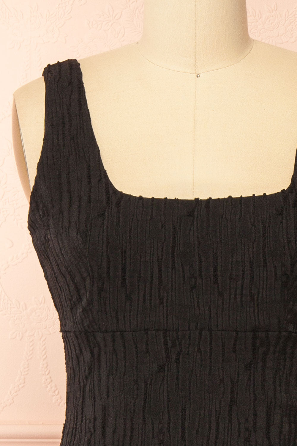 Tyrah Black | Midi Dress with Drop Waist