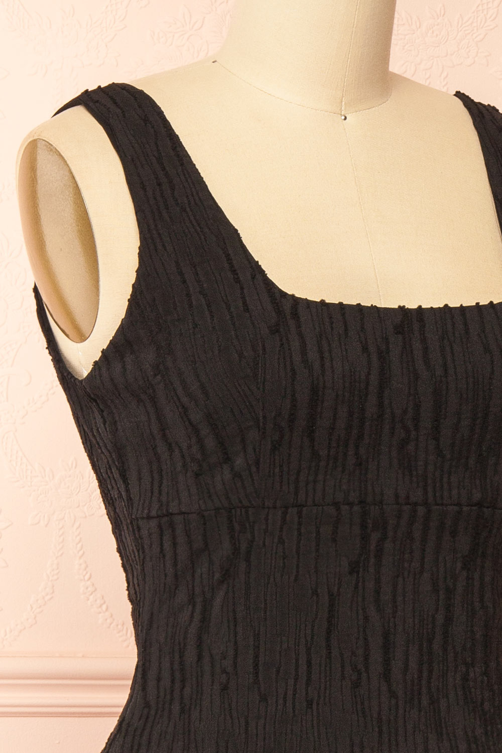 Tyrah Black | Midi Dress with Drop Waist