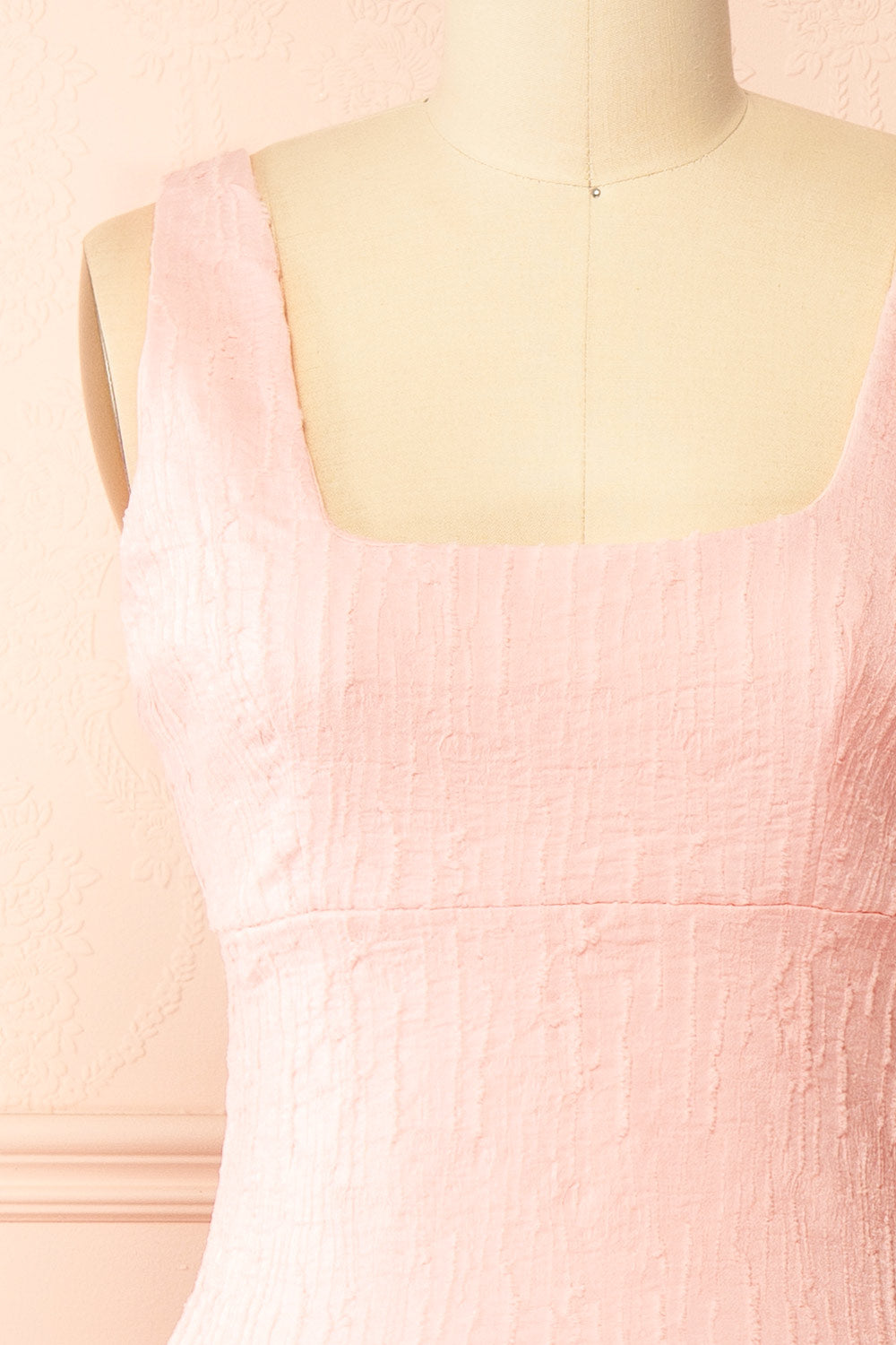 Tyrah Pink | Midi Dress with Drop Waist