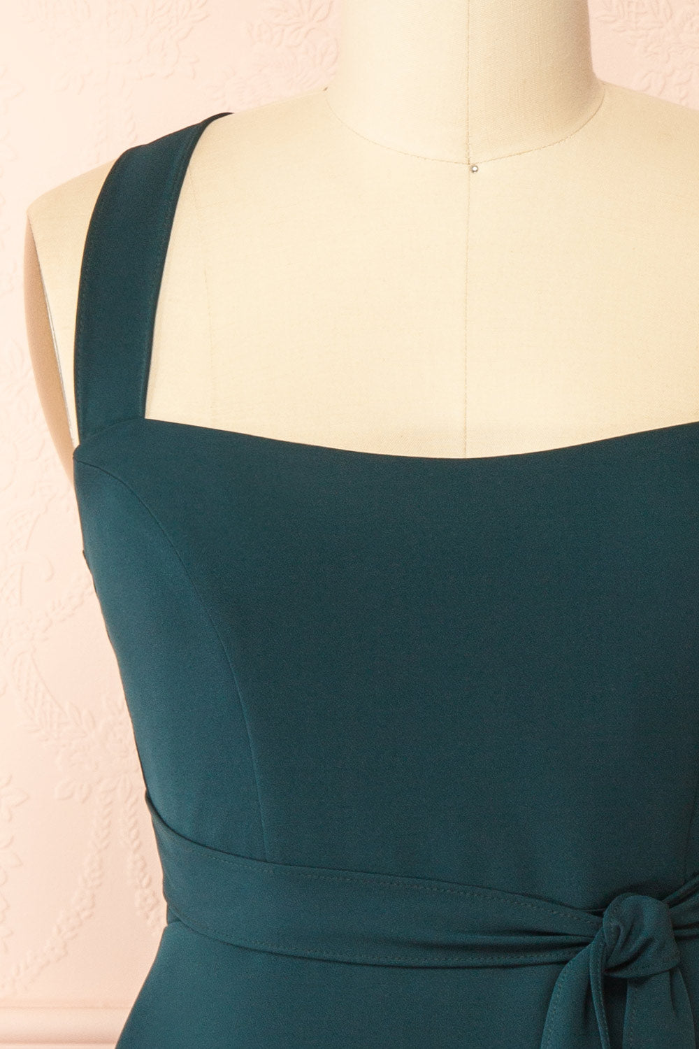 Valentina Green | Midi A-line Dress with Adjustable Straps by Arti Gogna