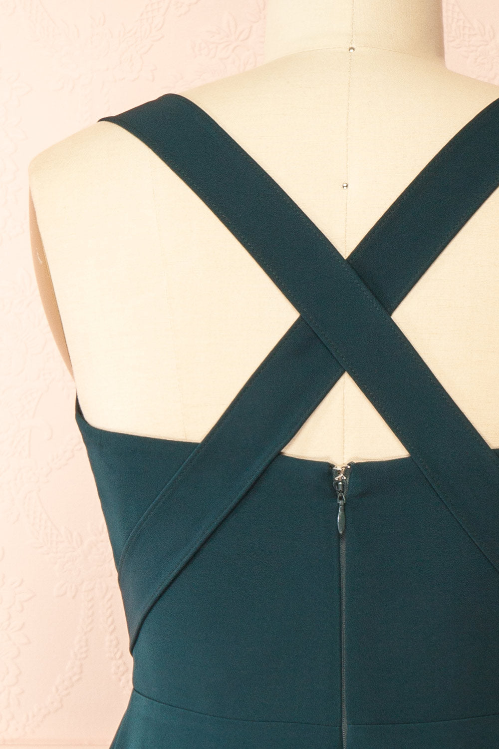 Valentina Green | Midi A-line Dress with Adjustable Straps by Arti Gogna