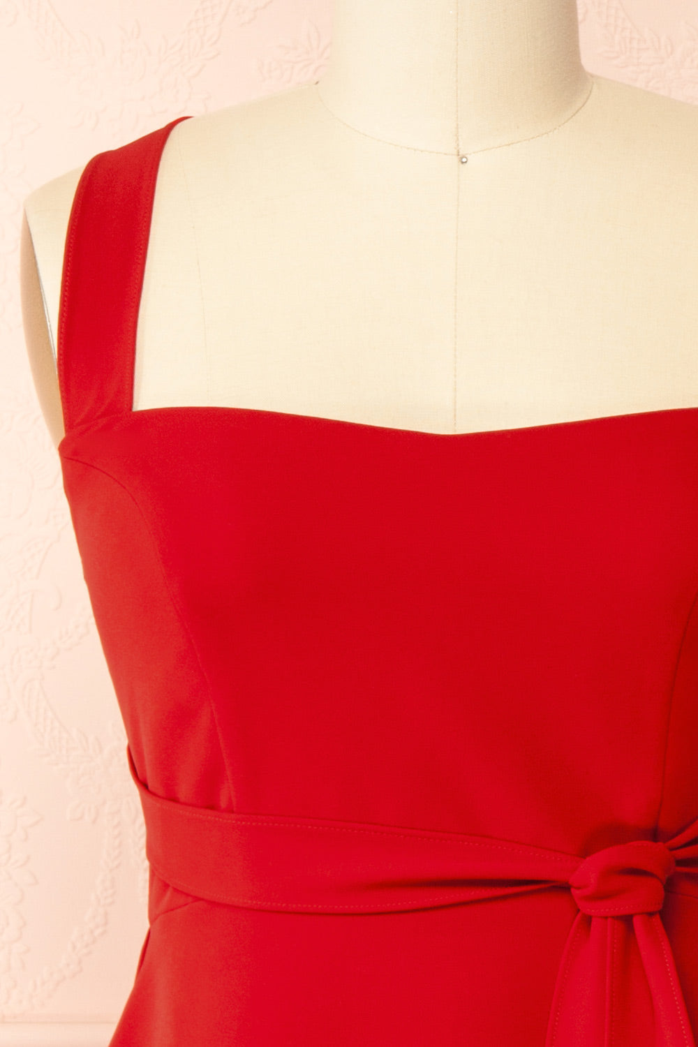 Valentina Red | Midi A-line Dress with Adjustable Straps by Arti Gogna