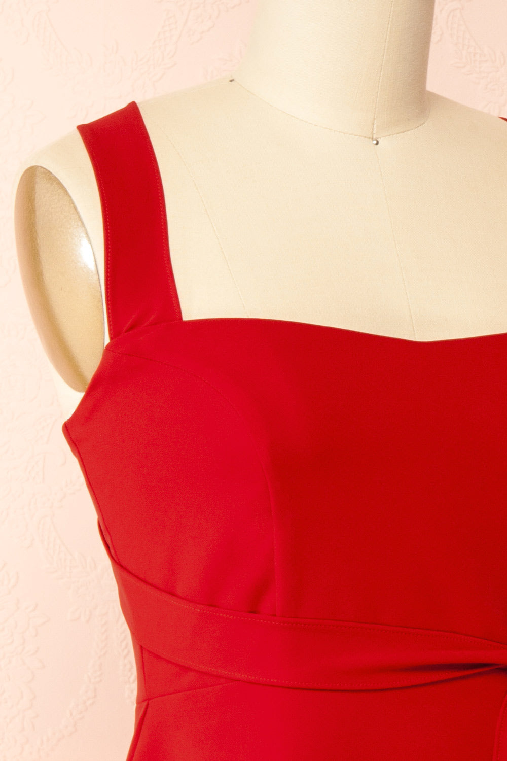Valentina Red | Midi A-line Dress with Adjustable Straps by Arti Gogna