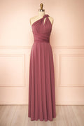 Violaine Dark Mauve | Convertible Maxi Dress