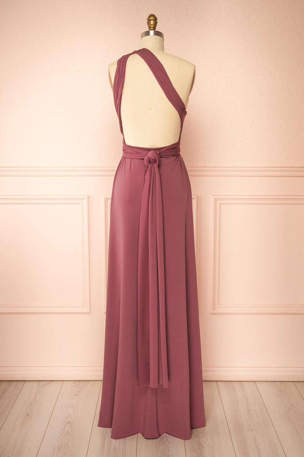 Violaine Dark Mauve | Convertible Maxi Dress