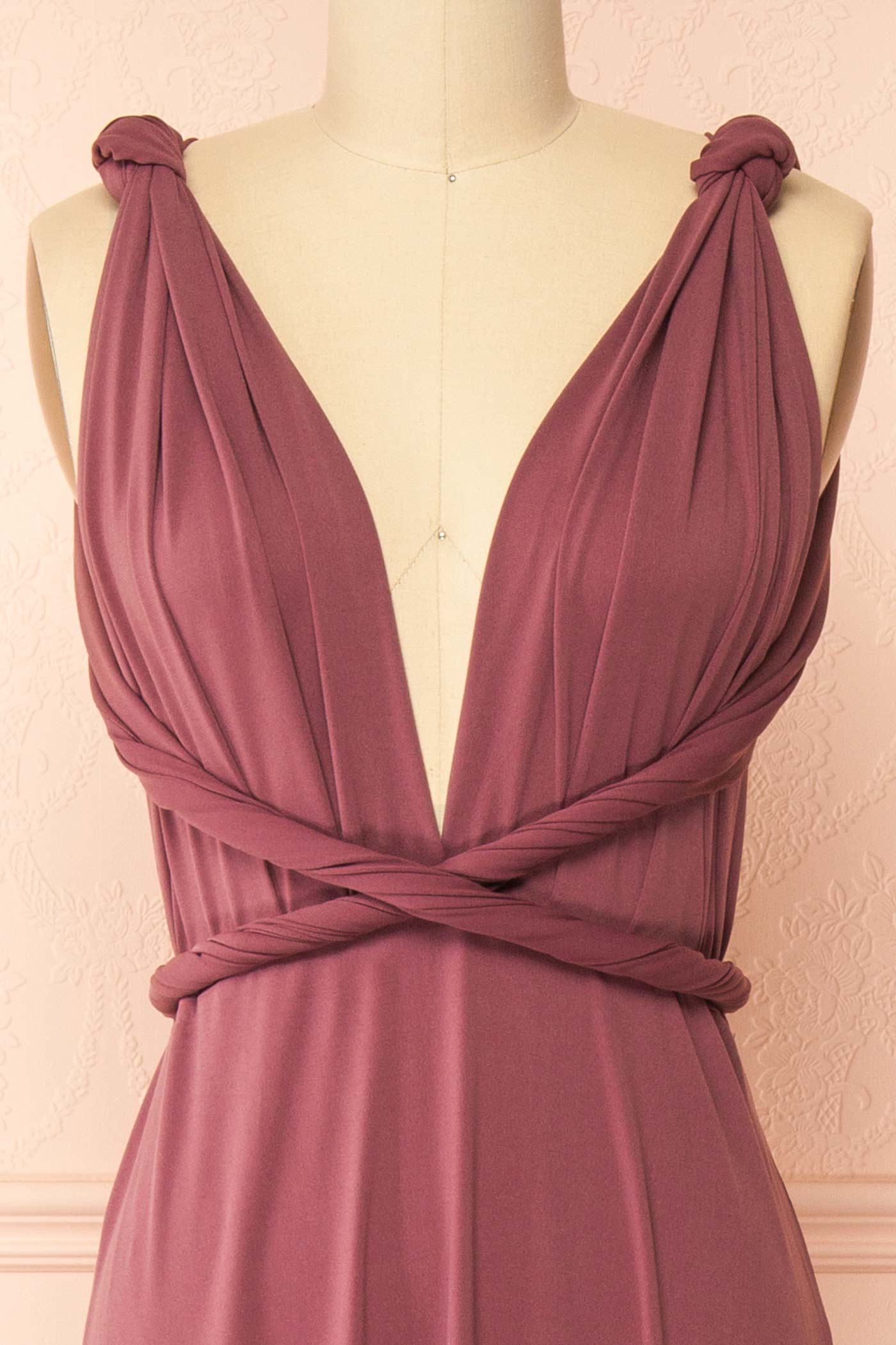 Violaine Dark Mauve | Convertible Maxi Dress