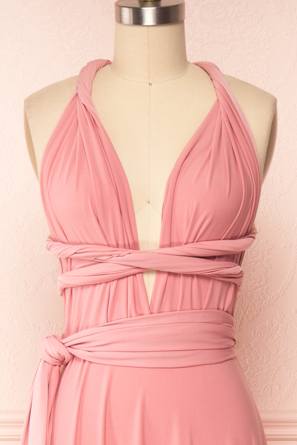 Violaine Dusty Pink | Convertible Maxi Dress