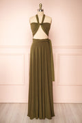 Violaine Khaki | Convertible Maxi Dress