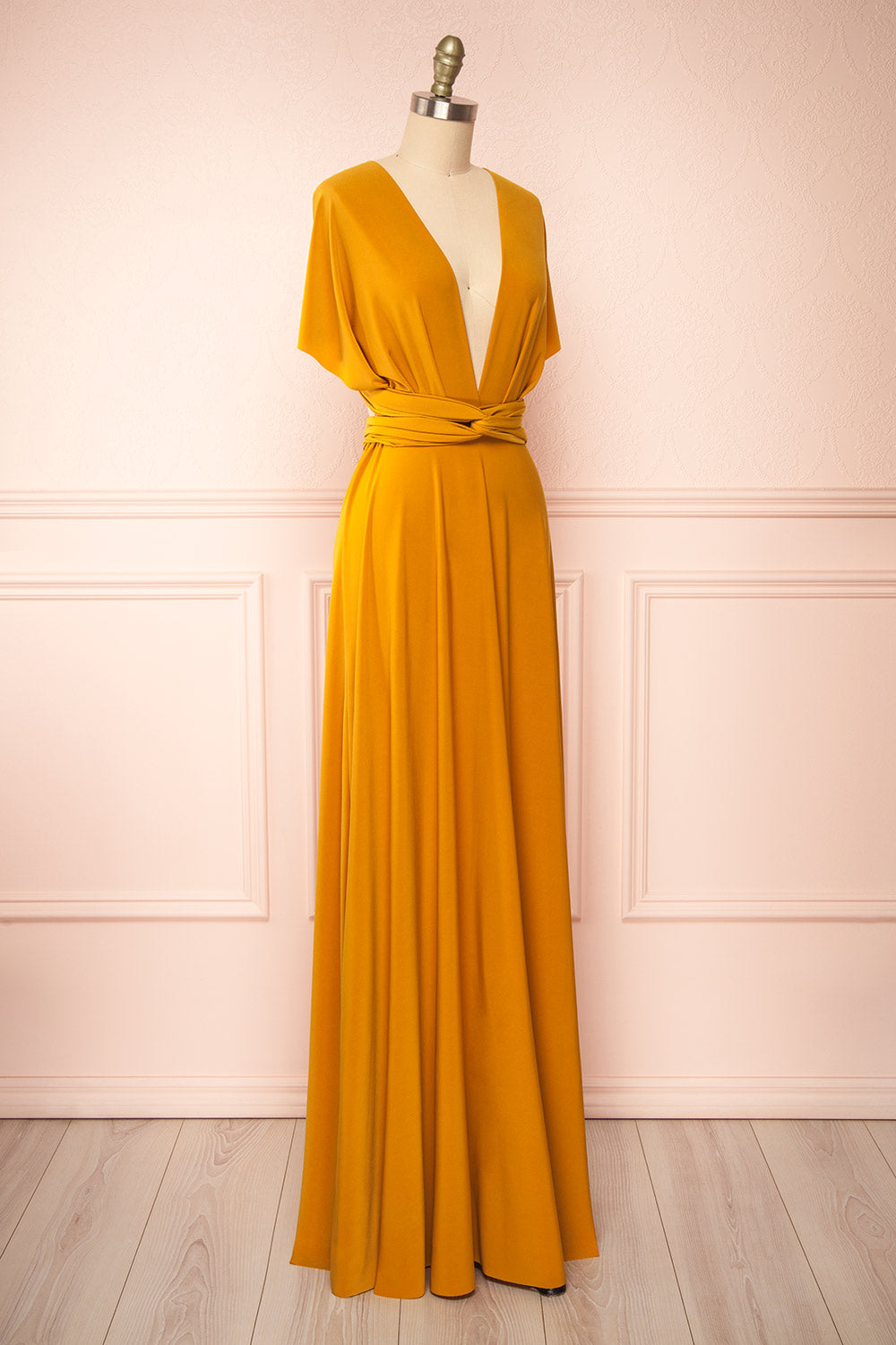 Violaine Mustard | Convertible Maxi Dress