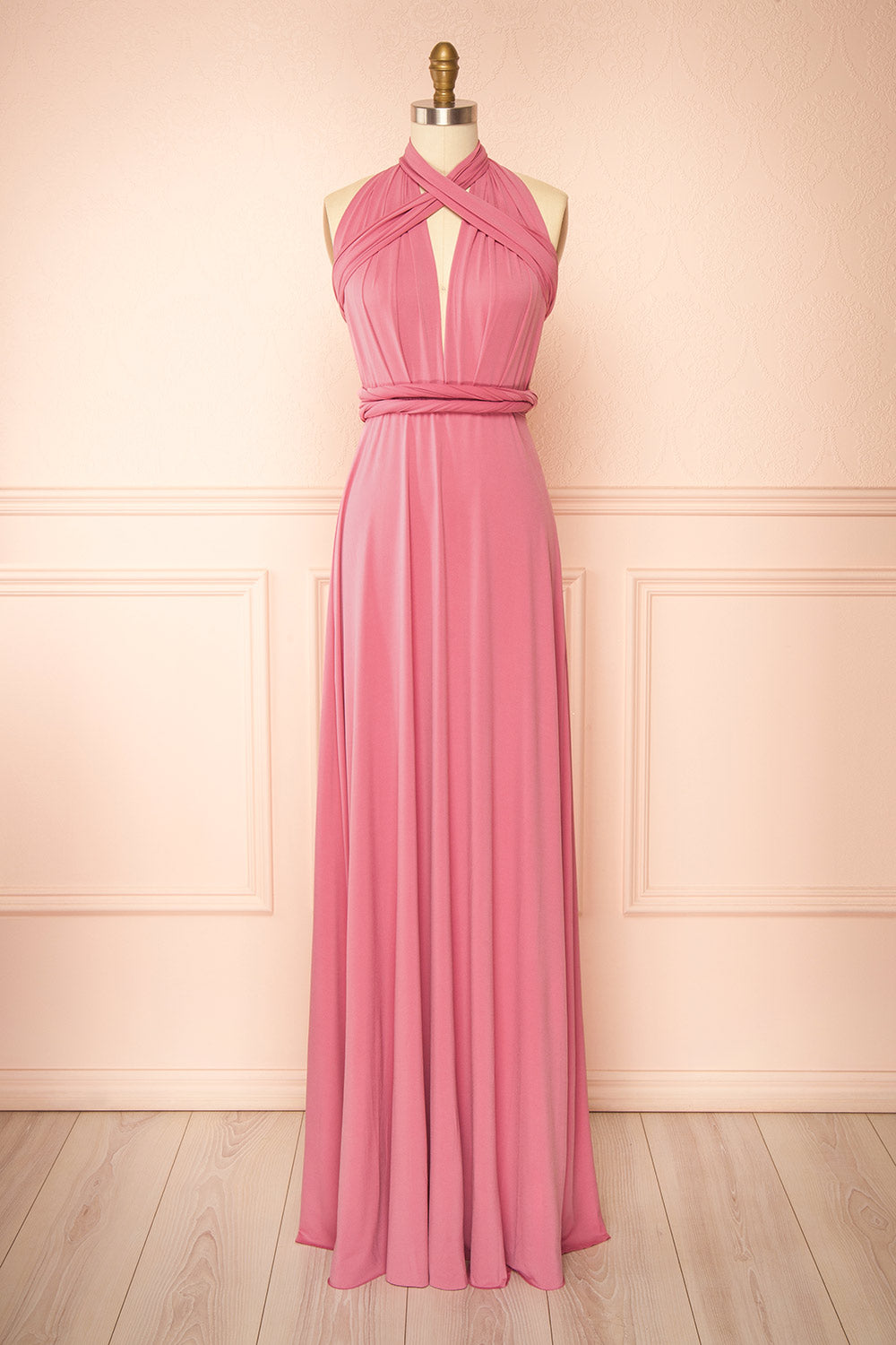 Violaine Pink | Convertible Maxi Dress