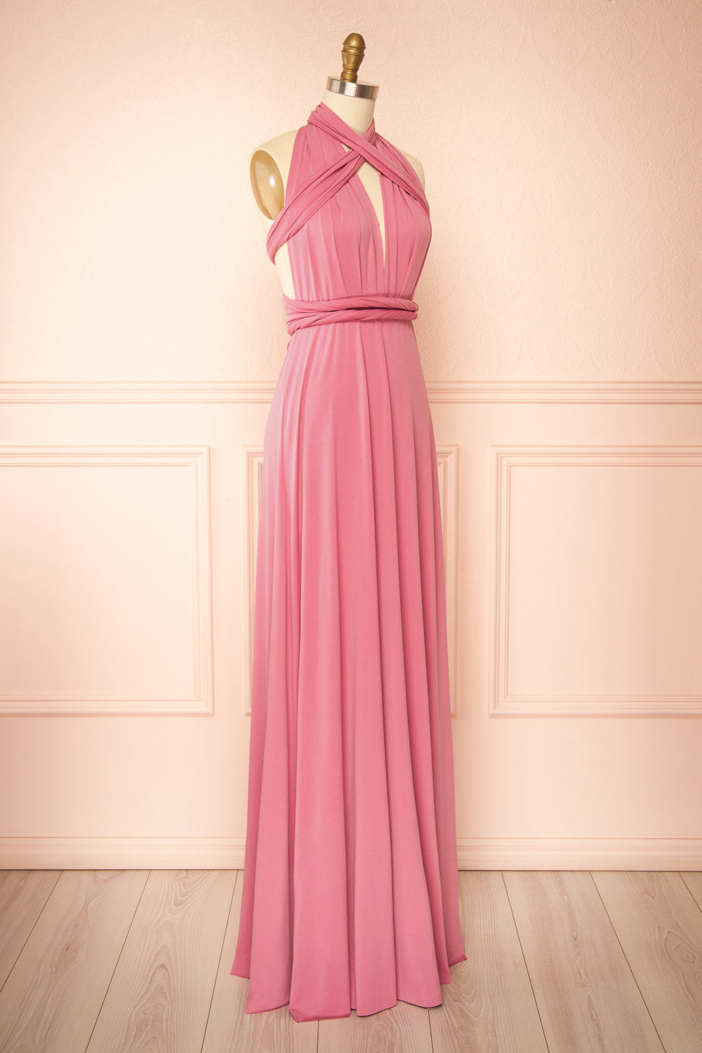 Violaine Pink | Convertible Maxi Dress
