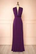 Violaine Purple | Convertible Maxi Dress