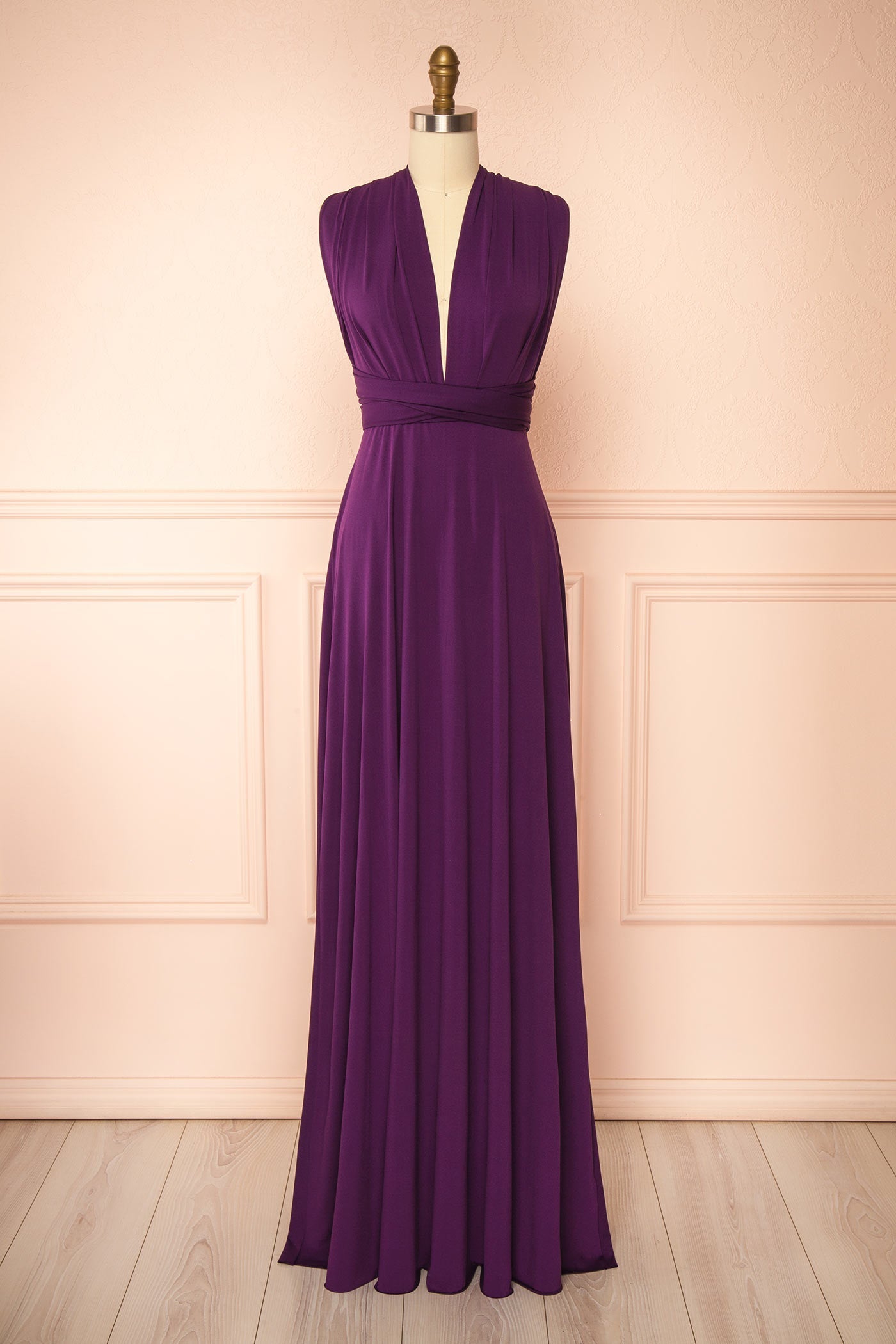 Violaine Purple | Convertible Maxi Dress