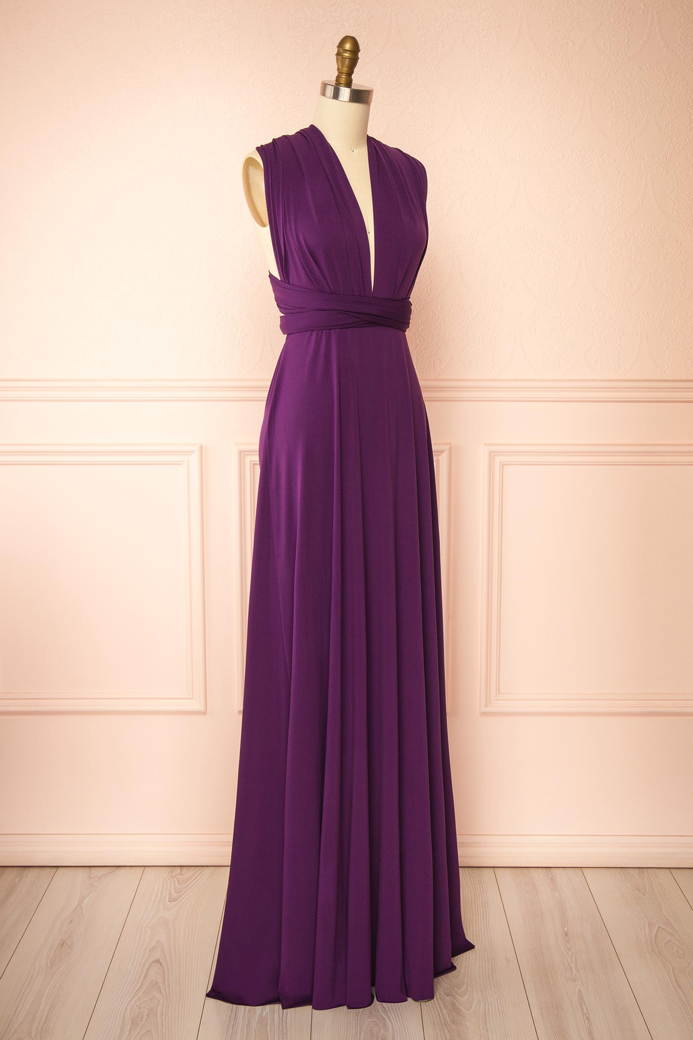 Violaine Purple | Convertible Maxi Dress