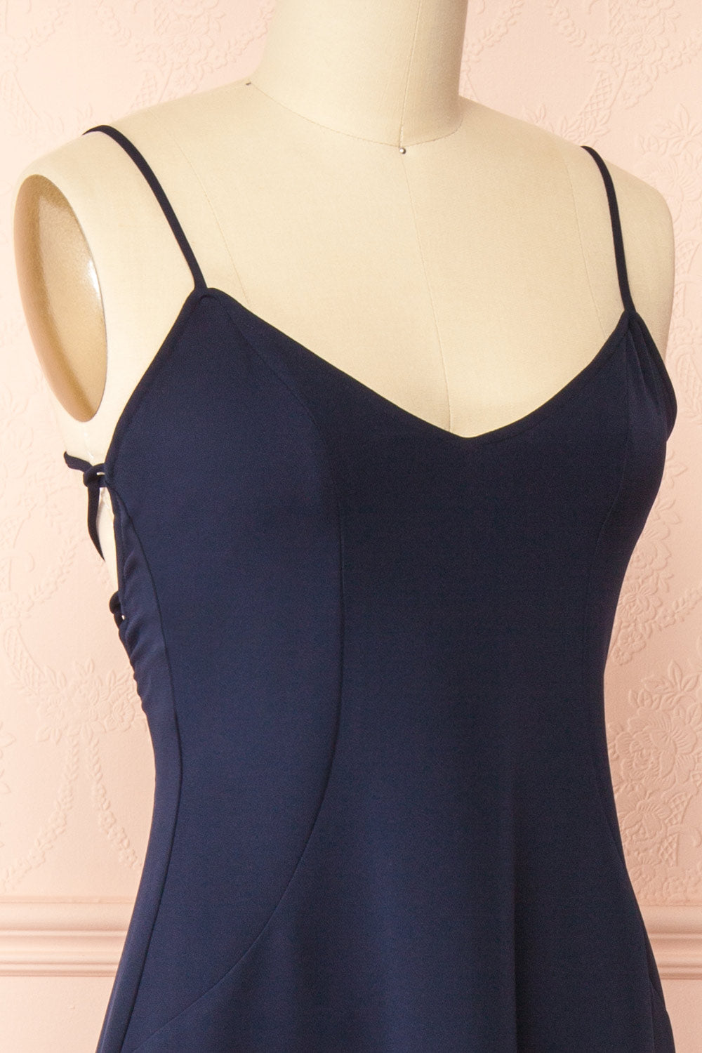 Vivina Navy | A-line Maxi Dress with Open Back by Arti Gogna