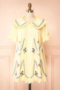 Wilma | Short Yellow Dress with Large Collar
