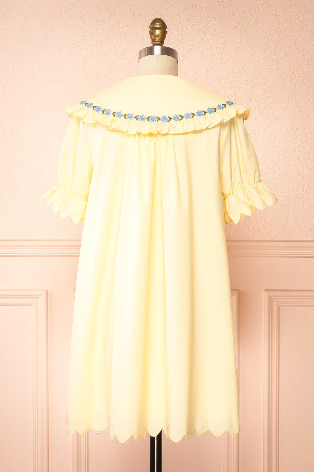 Wilma | Short Yellow Dress with Large Collar
