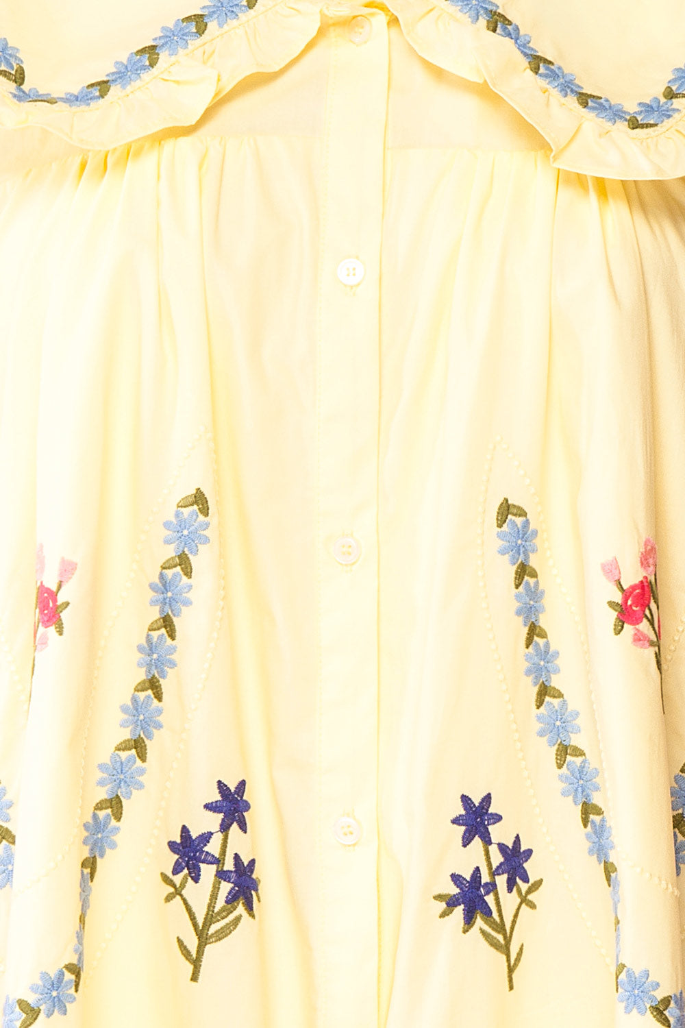 Wilma | Short Yellow Dress with Large Collar