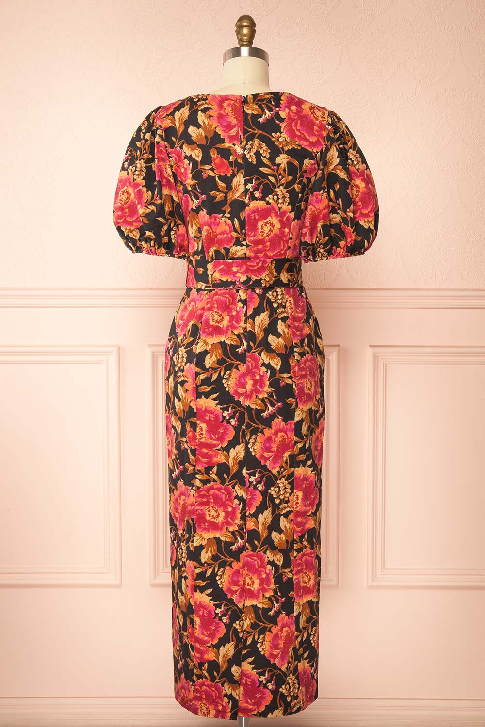 Yeseul | Colourful Fitted Floral Denim Dress