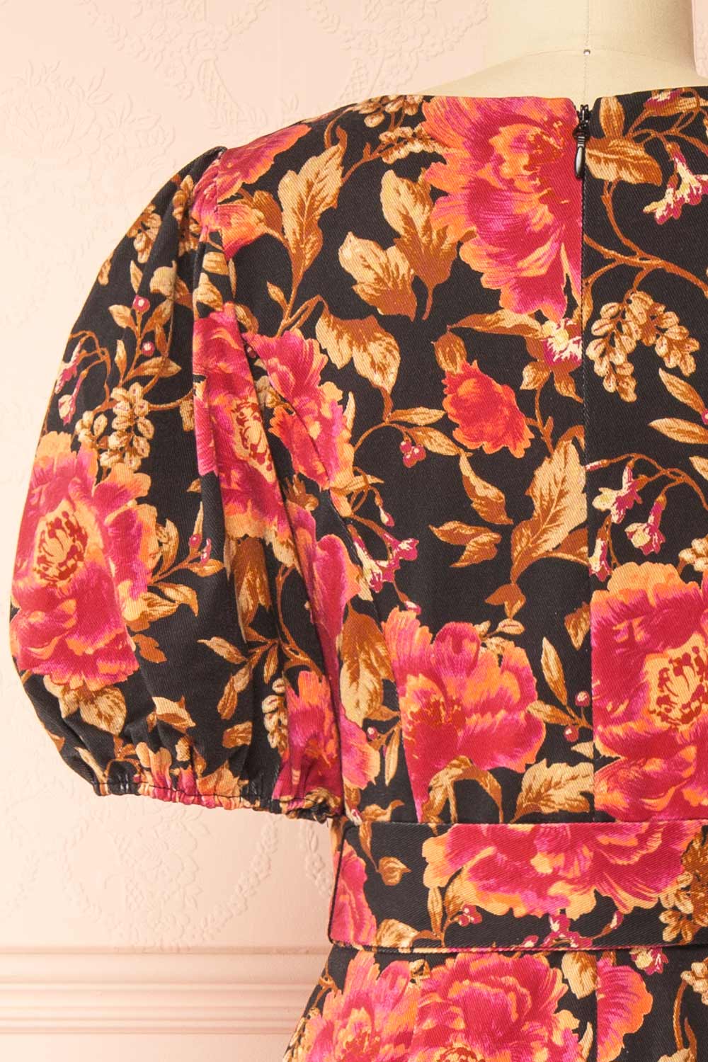 Yeseul | Colourful Fitted Floral Denim Dress