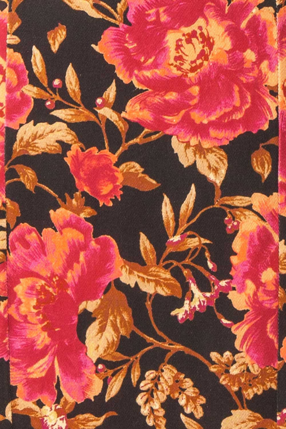 Yeseul | Colourful Fitted Floral Denim Dress