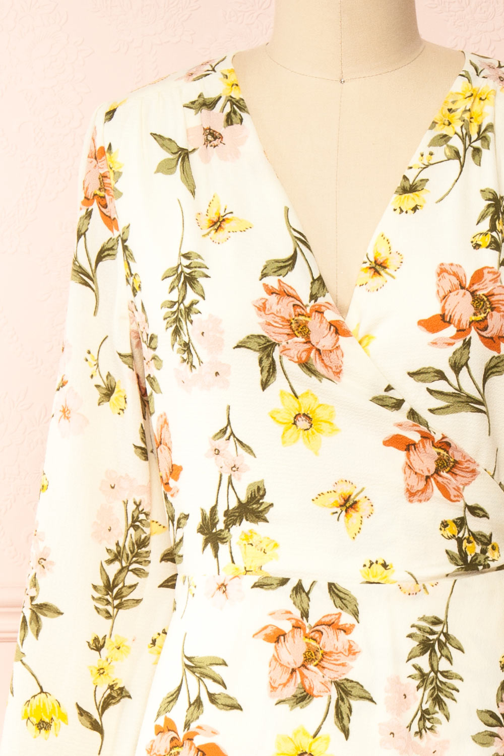 Ylena | Floral Maxi Wrap Dress w/ Ruffles