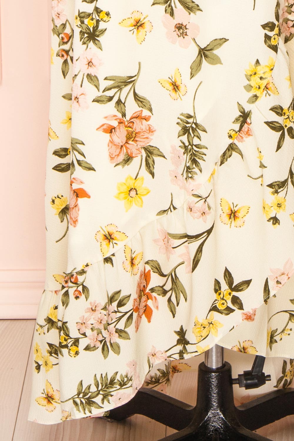 Ylena | Floral Maxi Wrap Dress w/ Ruffles